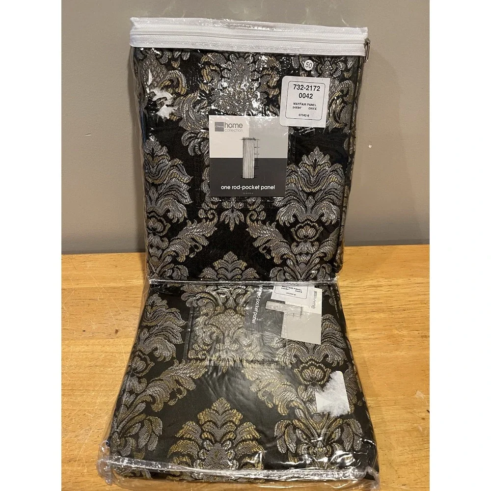 JCPenney Home Onyx Mayfair Rod Pocket Panel Curtains‎ 54 X 84